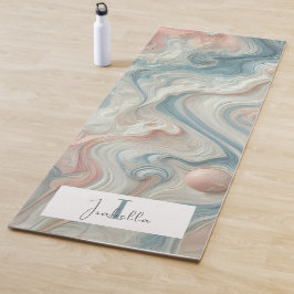 Tapete De Yoga Pastel Marble Yoga Mat Personalizado