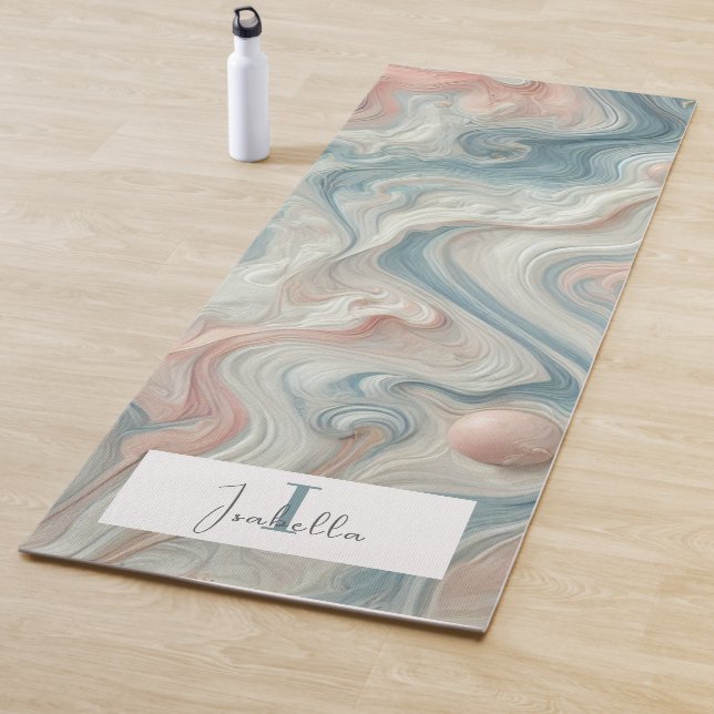 Tapete De Yoga Pastel Marble Yoga Mat Personalizado (In Situ)