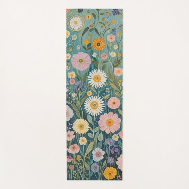 Tapete De Yoga Pastel Meadow Bliss (Frente)