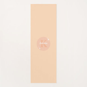 Tapete De Yoga Pastel Moderno Peach Feminina Monograma