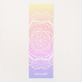 Tapete De Yoga Pastel Ombre Gradient Namaste Mandala