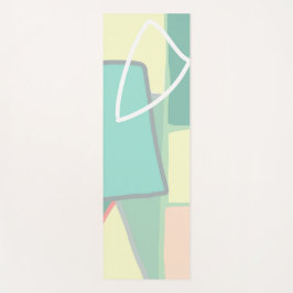 Tapete De Yoga Pastel Pálido Turquesa Abstrato