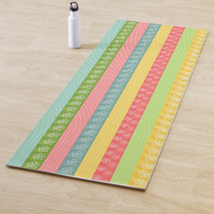 Tapete De Yoga Pastel Patterno Stripes Yoga Mat