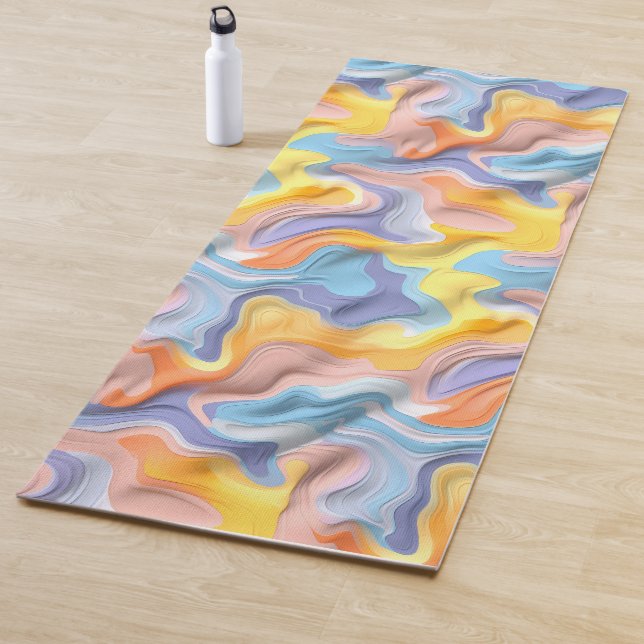 Tapete De Yoga Pastel Plastic Fluid Abstract (In Situ)
