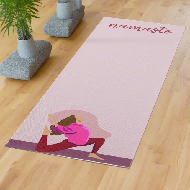Tapete De Yoga Pastel Purple Feminine Girly Possui Yogi Namaste (Criador carregado)