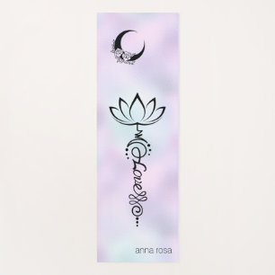 Tapete De Yoga *~* Pastel Rainbow Nirvana Moon Flowers Crystal