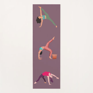 Tapete De Yoga Pastel Yoga Postures Purple Mat – Artistic Fitnes