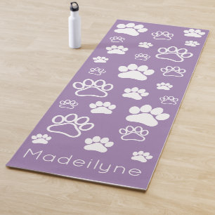 Tapete De Yoga Pata Imprimir Doga-Moderno Monograma-Prana Roxo
