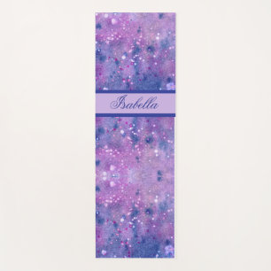 Tapete De Yoga Patamares de pintura com Lavanda roxa rosa