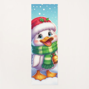 Tapete De Yoga Pato de Natal bonito e colorido