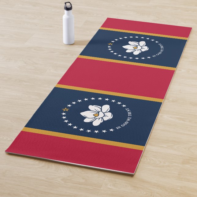 Tapete De Yoga Patriotic Yoga Mats with flag of Mississippi State (In Situ)