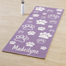Paw Print Doga-Handwrite Monograma-Prana Roxo