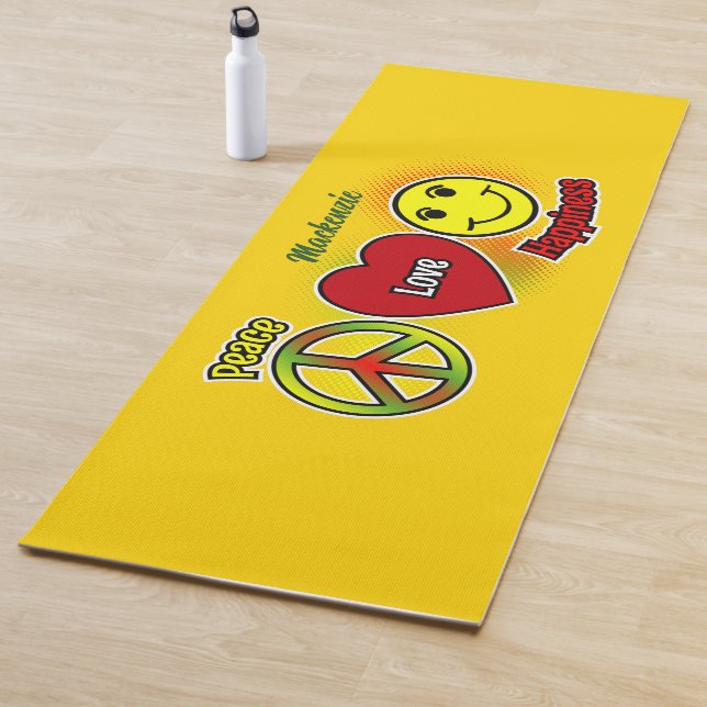 Tapete De Yoga Peace Love Happiness (In Situ)