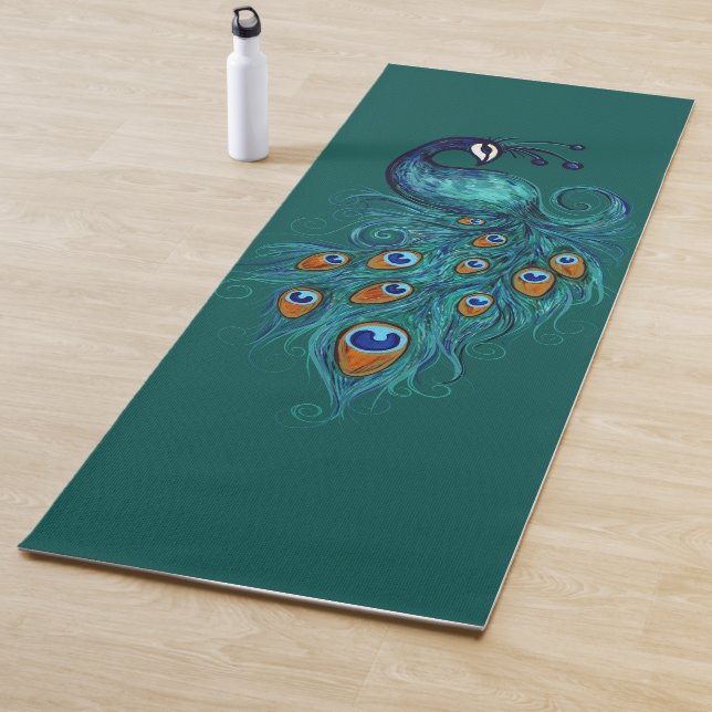 Tapete De Yoga Peacock Feenas Art (In Situ)