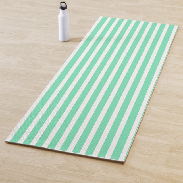 Tapete De Yoga Pearl Aqua Vertical Stripped Yoga Mat (In Situ)