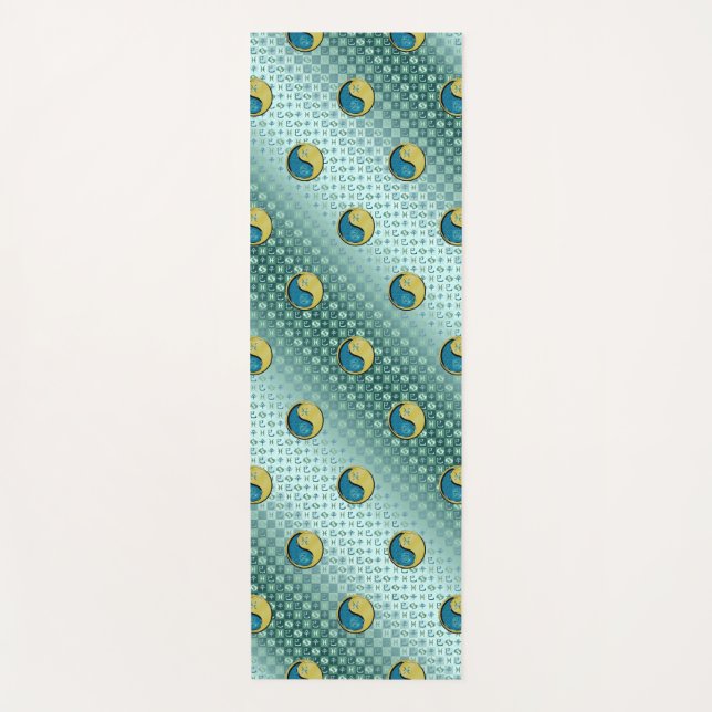 Tapete De Yoga Peixes e Cobra de metal (Frente)