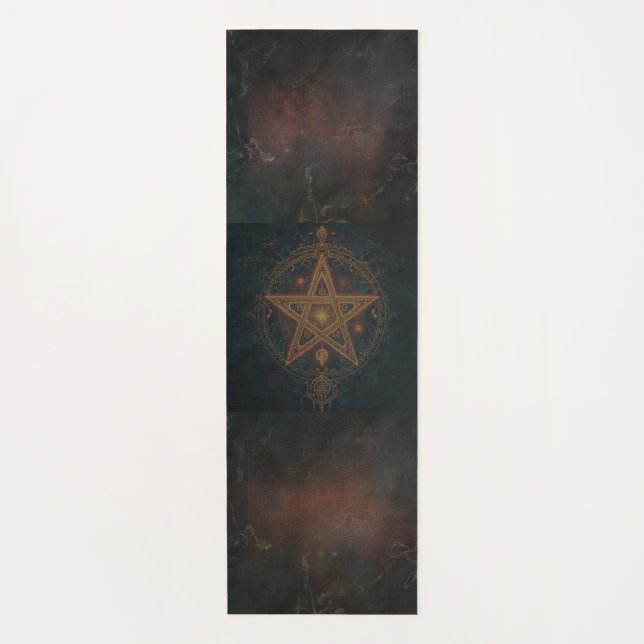 Tapete De Yoga Pentagrama Ornamentado  (Frente)