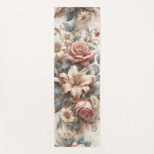 Tapete De Yoga Perfeição Floral Antiquada Clara