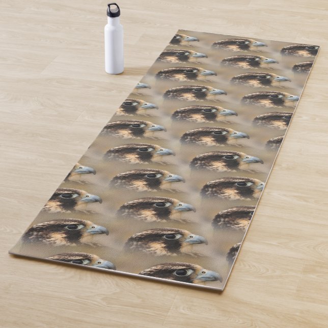 Tapete De Yoga Perfil Vignetado de um Falcão Peregrino (In Situ)