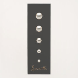 Tapete De Yoga pérolas de cinzas modernas elegantes