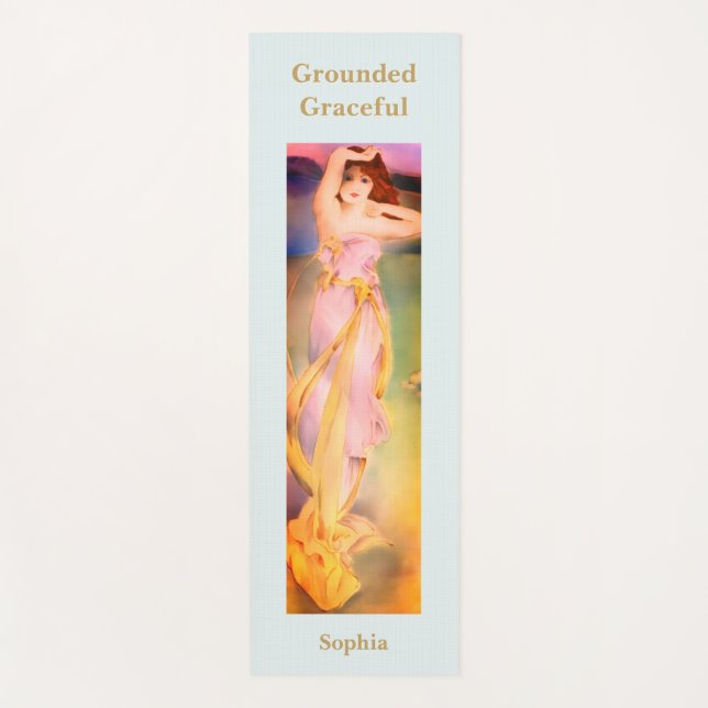 Tapete De Yoga Personalised Yoga Mat | Grounded Graceful Goddess  (Frente)