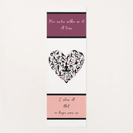 Tapete De Yoga Personalisierte Yogamatte mit Herz & Wunschtext