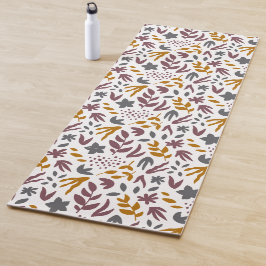 Tapete De Yoga Personalização de Padrão Botânico