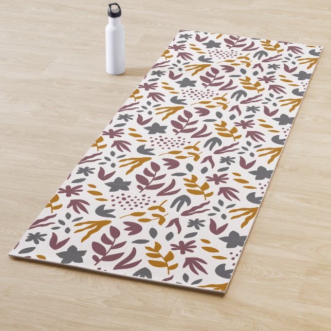 Tapete De Yoga Personalização de Padrão Botânico (In Situ)