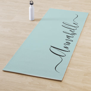 Tapete de Yoga Personalizado Aqua Verde Mint
