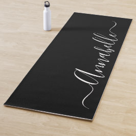 Tapete de Yoga Personalizado Preto e Branco