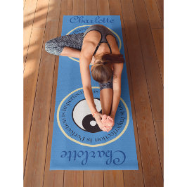 Tapete De Yoga (Personalizar)Yin Yang Blue Pilates e