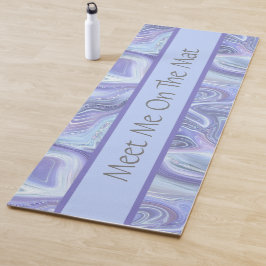 Tapete De Yoga Personalize o espiral de mármore do agato de prata