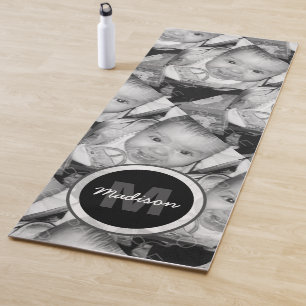 Tapete De Yoga Personalize o seu monograma do padrão de fotos em