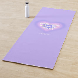 Tapete De Yoga Personalize seu nome Manifestação de Coração Aura