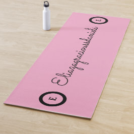 Tapete De Yoga Personalized Cute Name Script And Calligraphy Pink