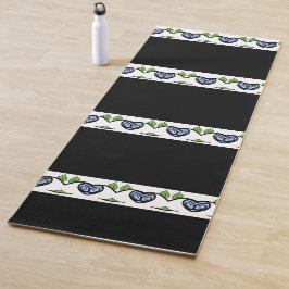 Tapete De Yoga Pêssego rosa e preto