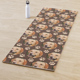Tapete De Yoga Pet Photo Pattern Dog Brown