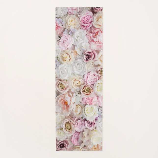Tapete De Yoga Petais e Paz - Blush Floral Yoga Mat (Frente)