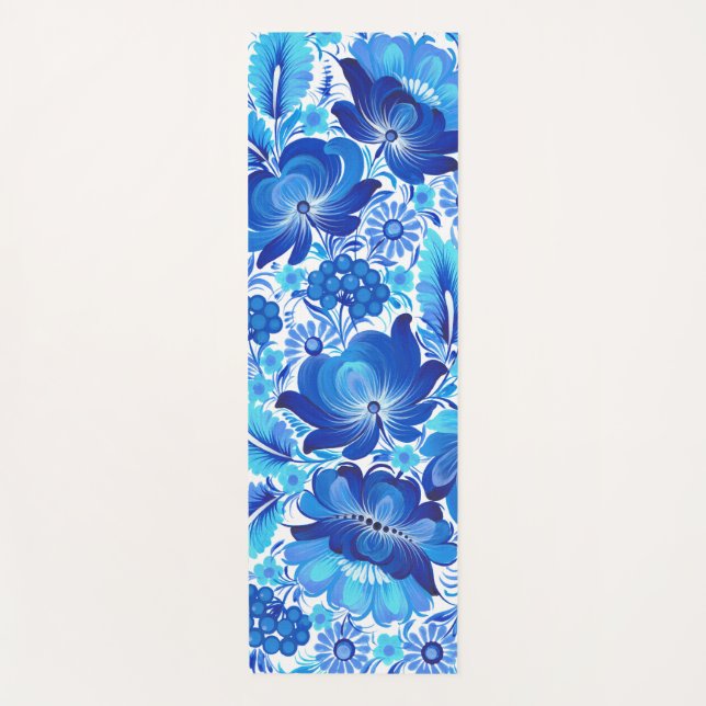 Tapete De Yoga Petrikivka Ukrainian traditional folk art. (Frente)