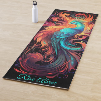 Tapete De Yoga Phoenix Orange Black Turquoise Bold