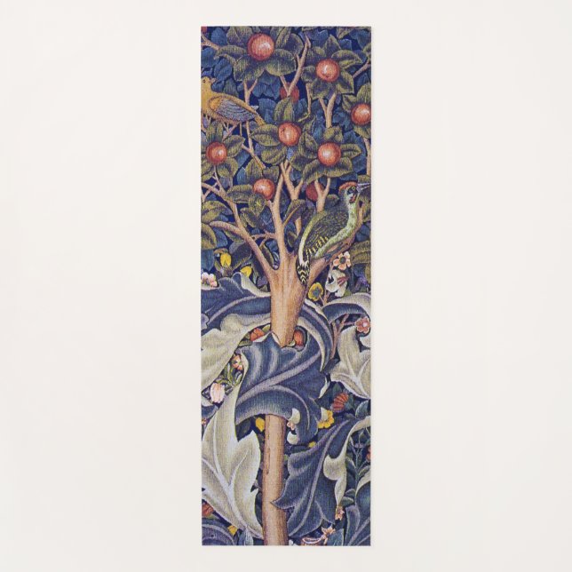 Tapete De Yoga Pica-pau, William Morris (Frente)