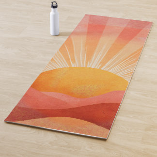 Tapete De Yoga Pink and Orange Boho Sunrise