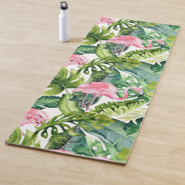Tapete De Yoga PINK FLAMINGOS PixDezines, TEMA TROPICAL