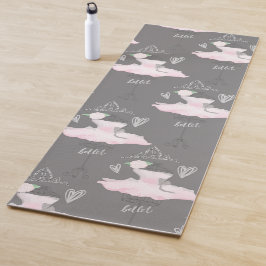 Tapete De Yoga Pink & Grey Couture Bailarina Meninas Moda Chic