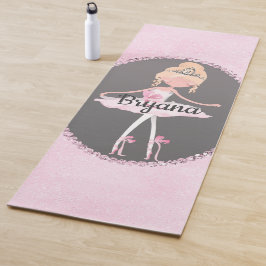 Tapete De Yoga Pink & Grey Couture Bailarinas Personalizadas