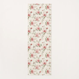 Tapete De Yoga Pink Roses Floral 