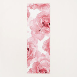 Tapete De Yoga Pink Roses Watercolor Floral Blush Botanical