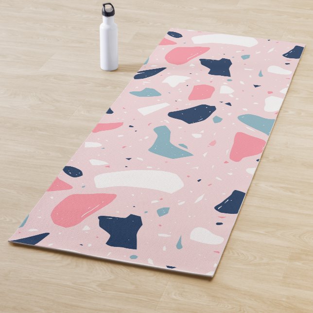 Tapete De Yoga Pink Terrazzo Pattern (In Situ)