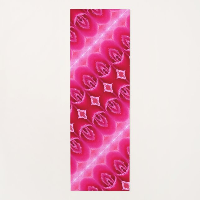 Tapete De Yoga Pinkey Rosa Ikat Zen (Frente)