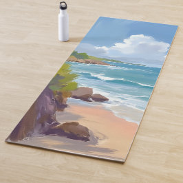 Tapete De Yoga Pintura da Baía da Praia do Cabo Cod Oceano